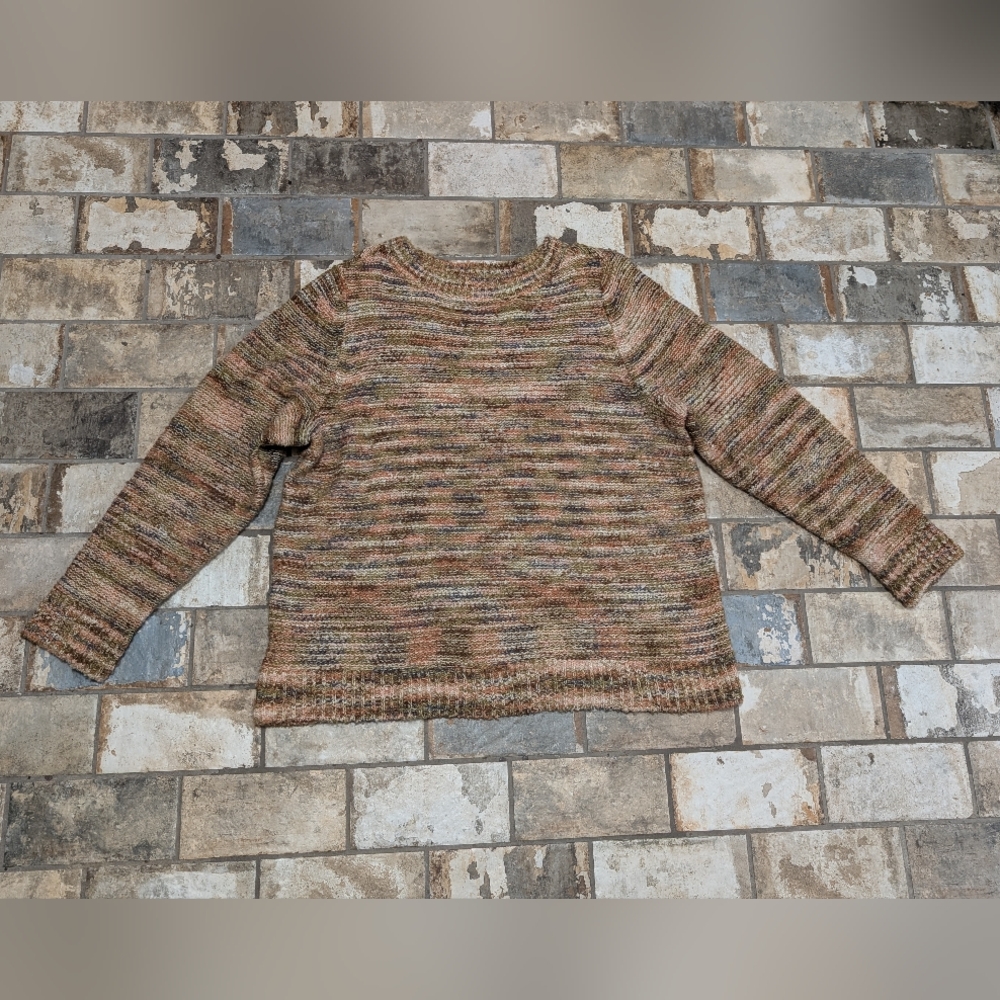 Peyton Primrose Pull Over Sweater Soft Brown Multicolor Size 1X